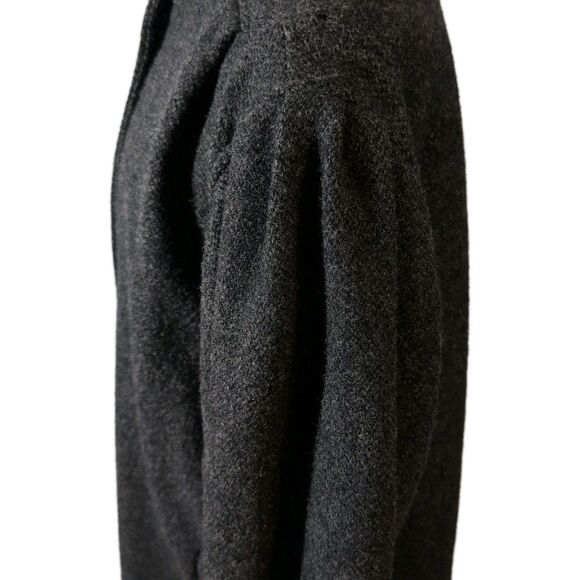 Vintage Portrait Wool Long Duster Coat Women's Size XL Black Button Front EUC - Picture 4 of 11